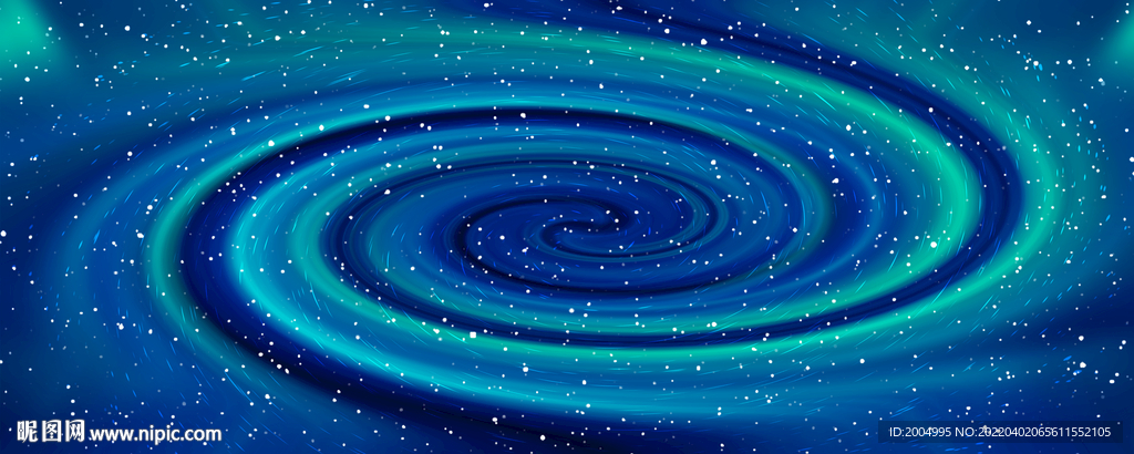 蓝色星空旋涡背景