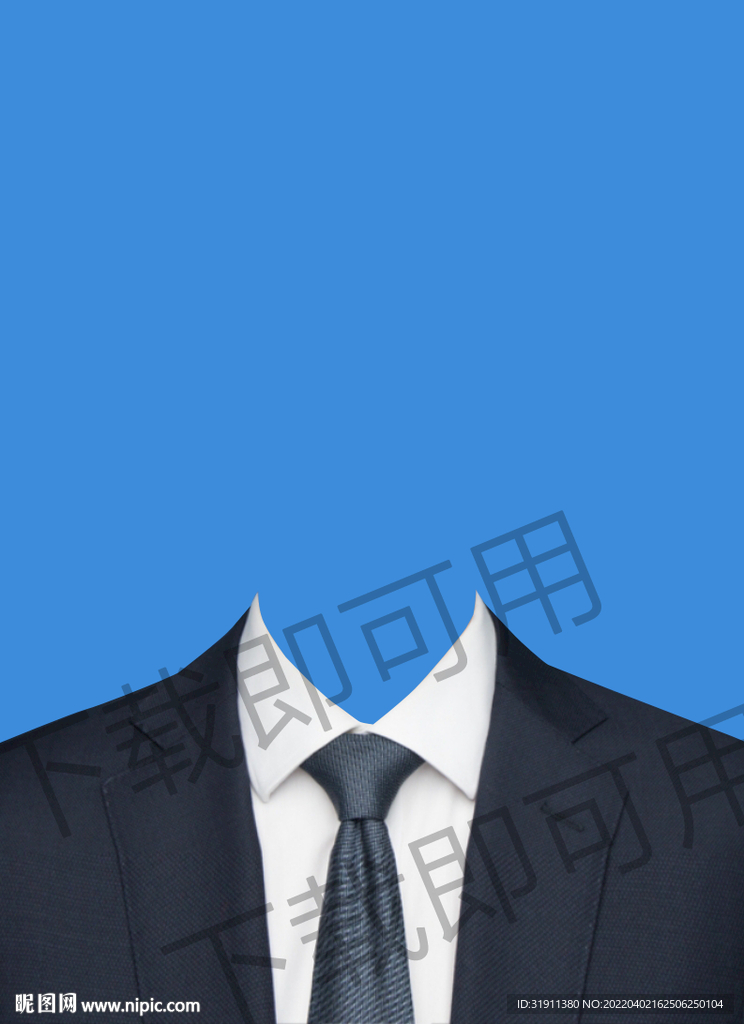 藏蓝色西装模板