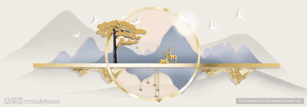 金色山水
