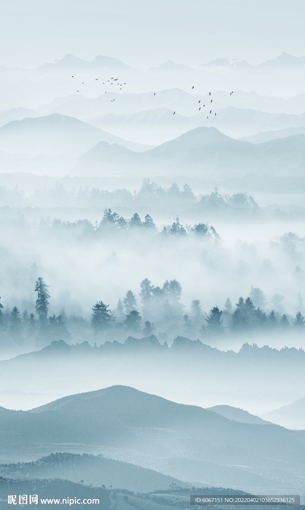 水墨山