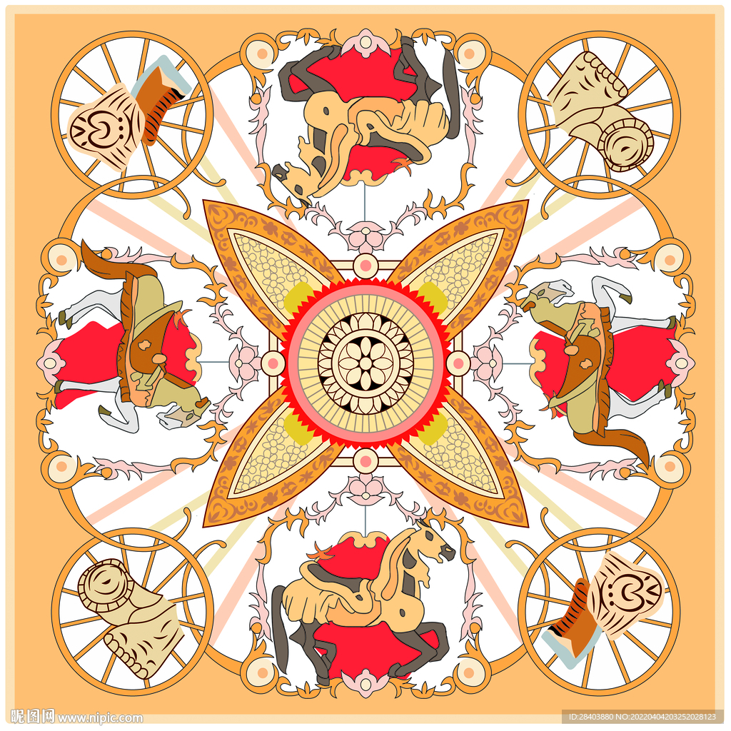 大牌  方巾 数码印花