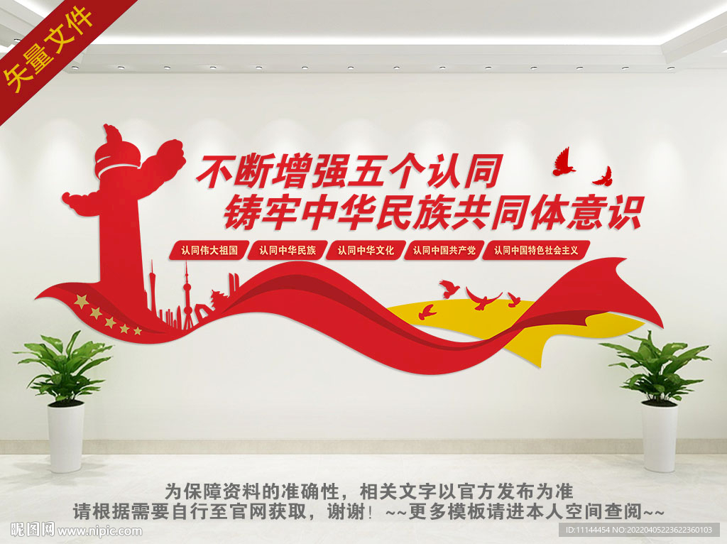 五个认同文化墙