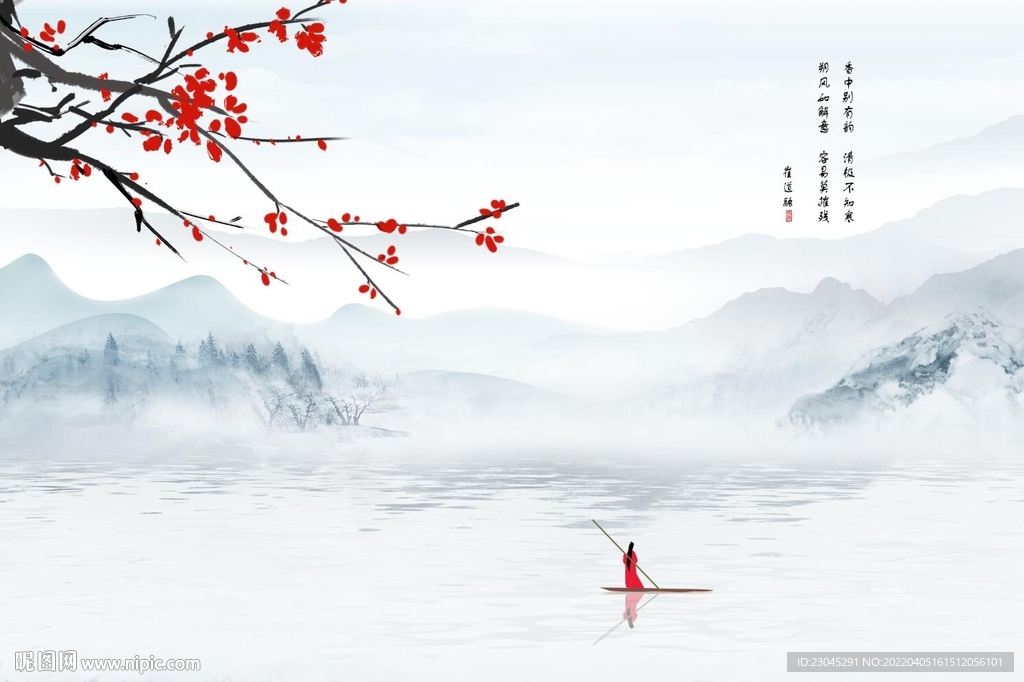 新中式背景墙