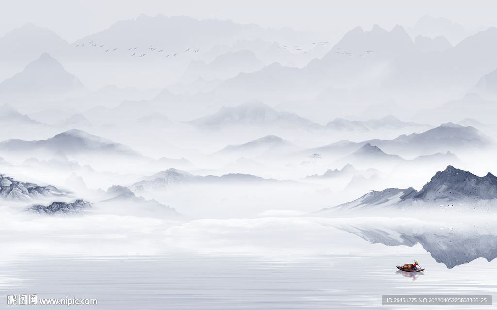 水墨 电视高清山水 TIF分层