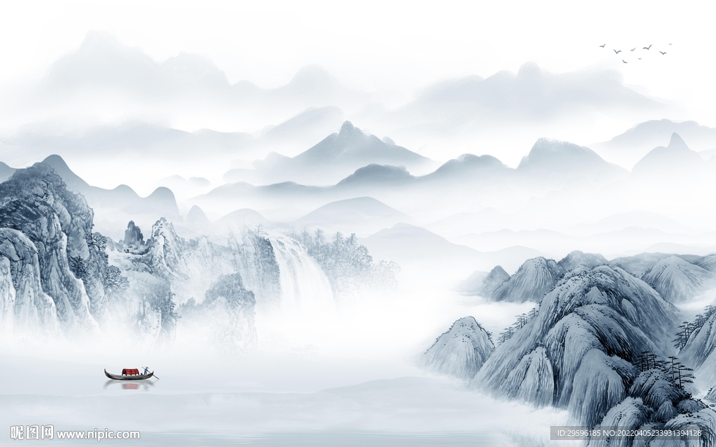 人气新款客厅山水 TIF分层