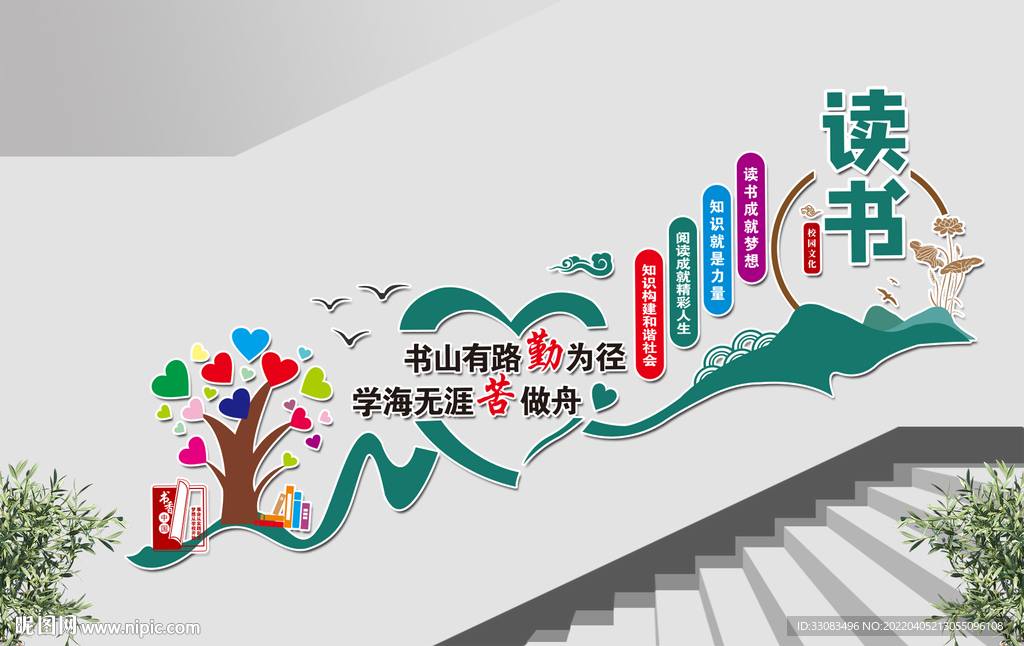 学校楼梯文化墙