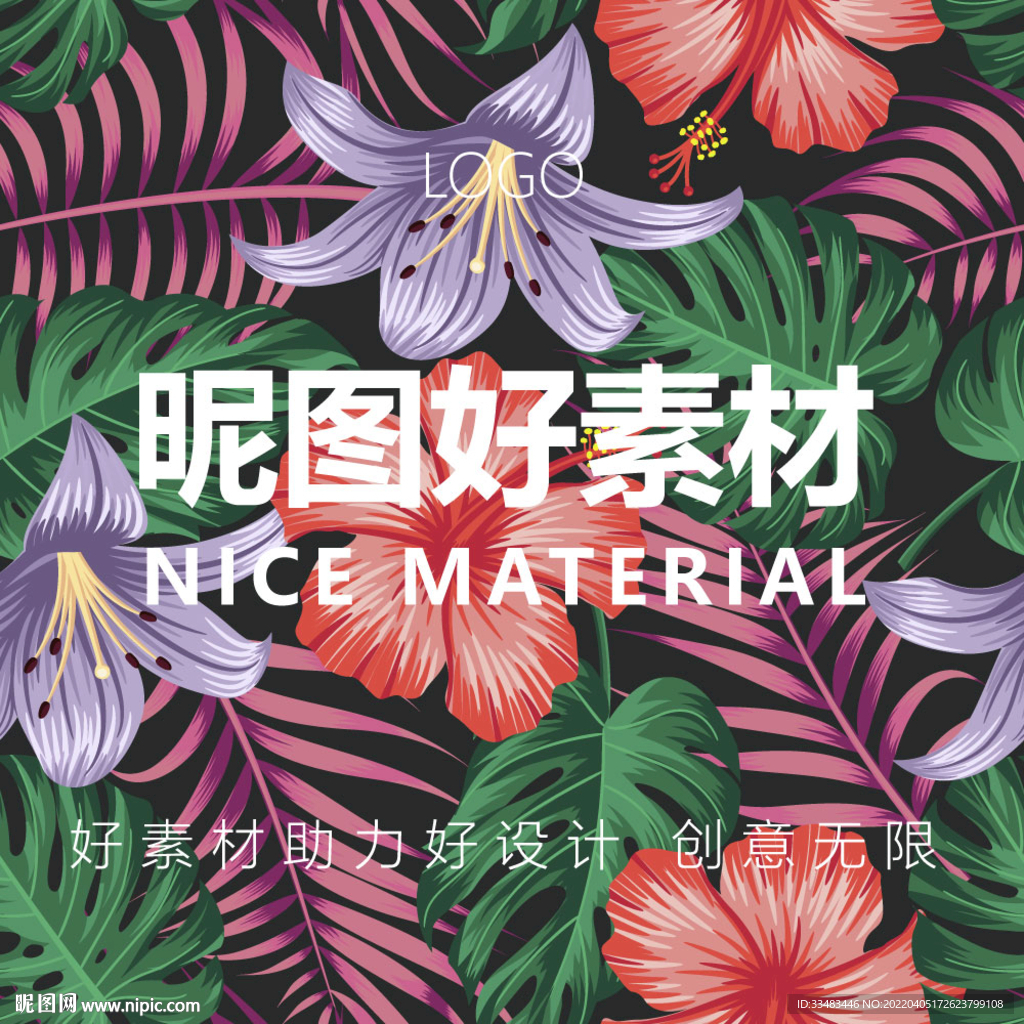 花卉插画背景图