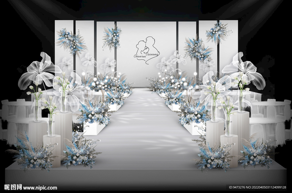 白色婚礼仪式区