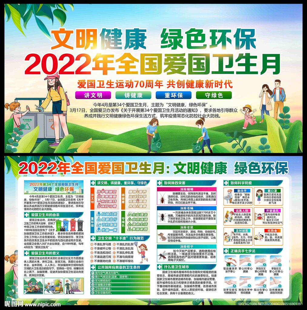 全国爱国卫生月展板