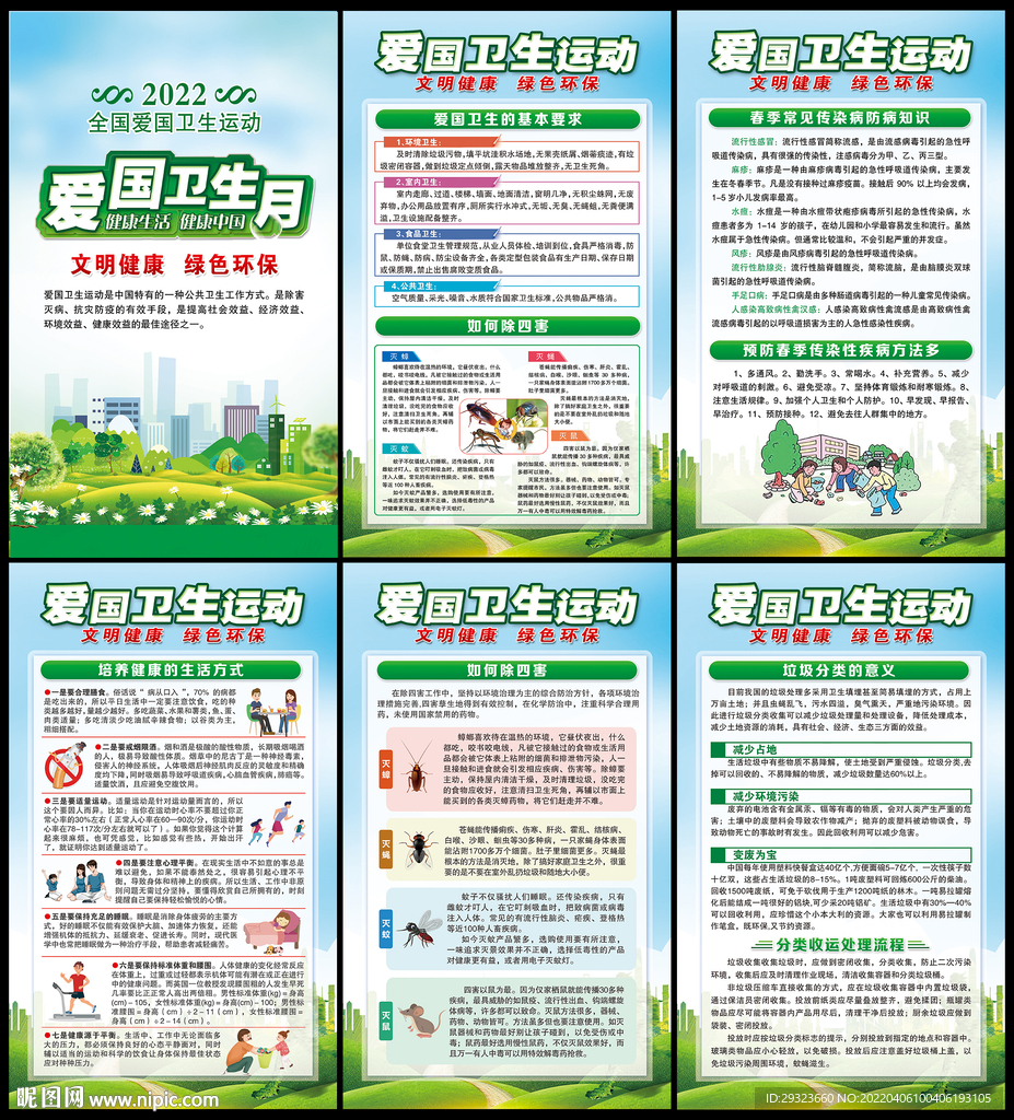 爱国卫生月展板