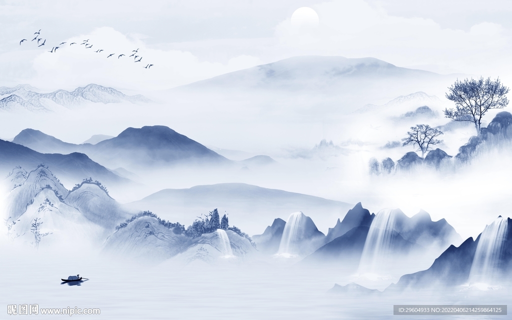 新中式最新别墅山水 TIF分层