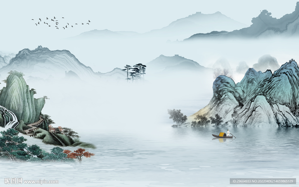 意境最新别墅山水 TIF分层