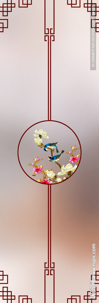 高清分层透明底平开门打印图