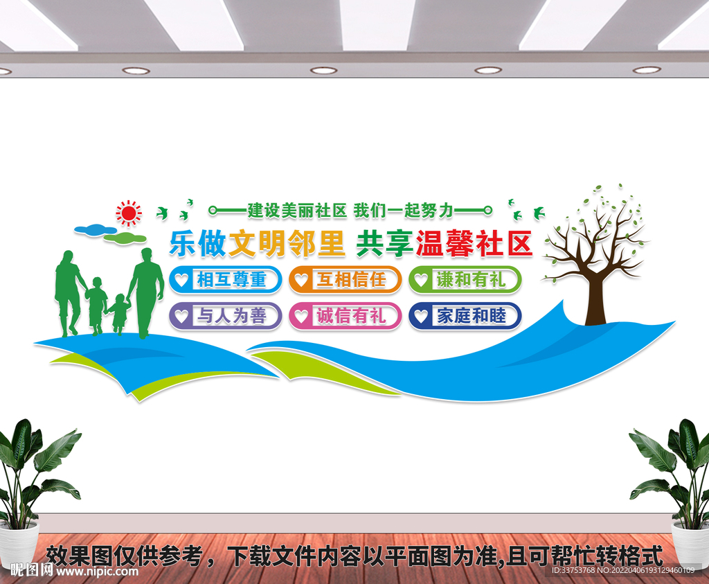 文明社区文化墙