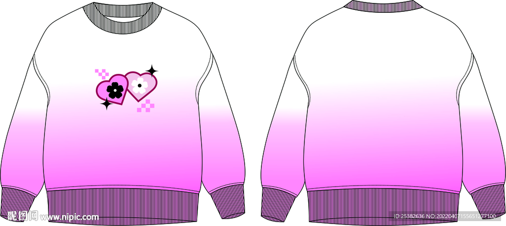 爱心圆领卫衣