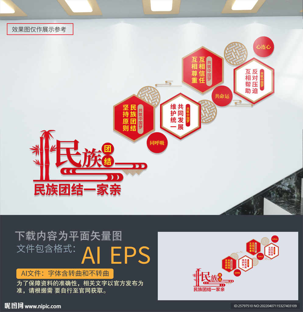 民族团结楼梯文化墙