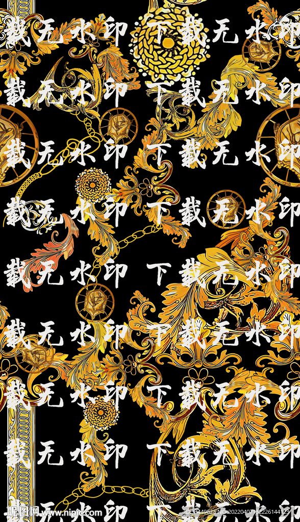 大牌巴洛克花纹