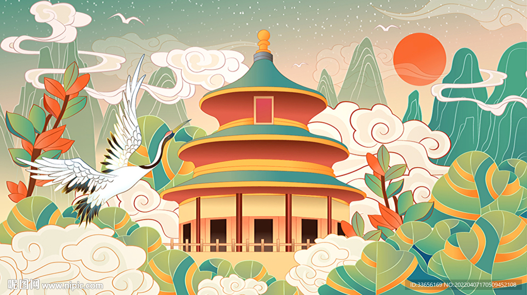 国潮插画