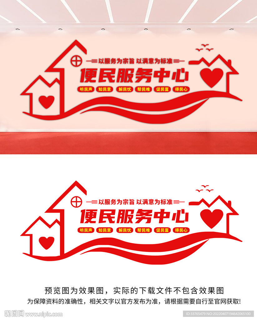 便民服务中心文化墙