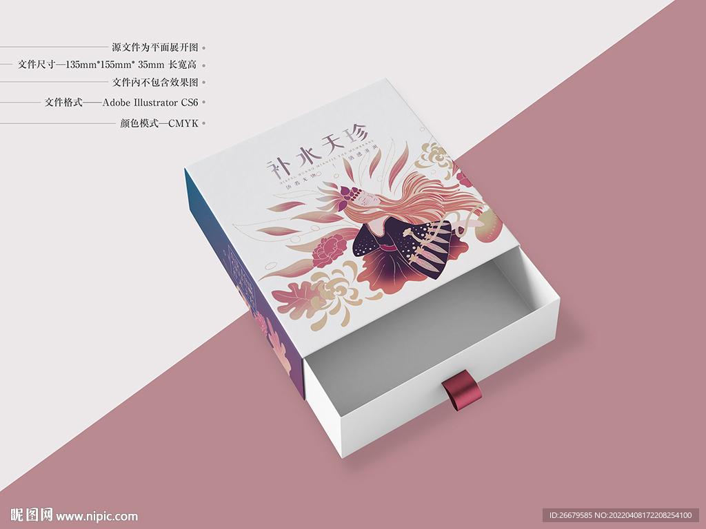 面膜包装设计 平面图