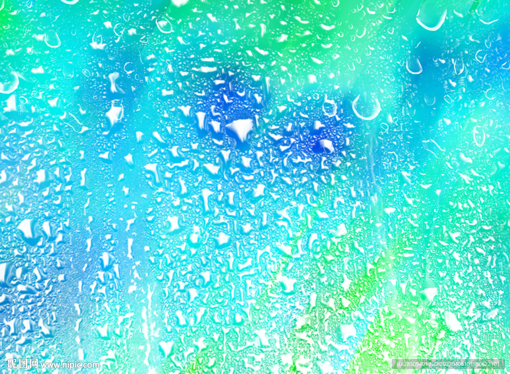 蓝色水珠背景