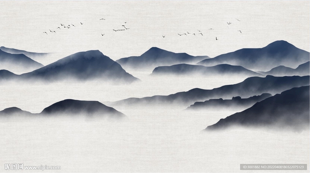 轻奢装饰画 新中式山水画