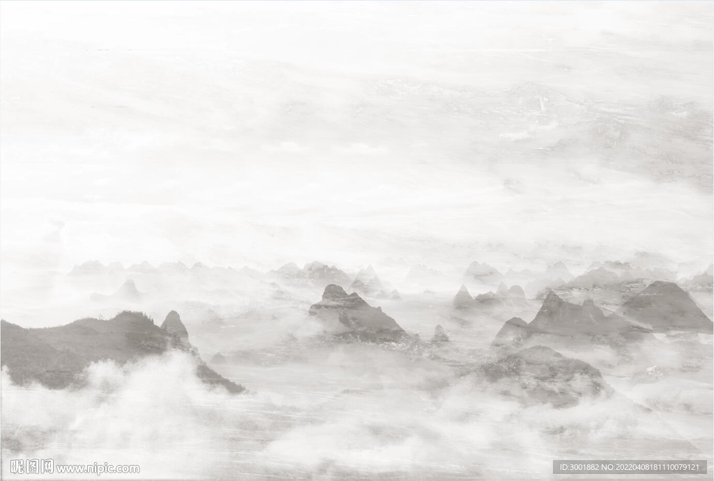 轻奢装饰画 新中式山水画