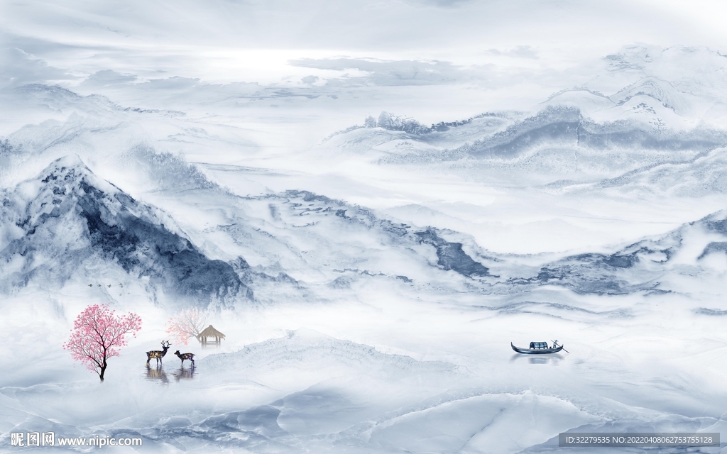 高清 别墅现代山水 TIF分层