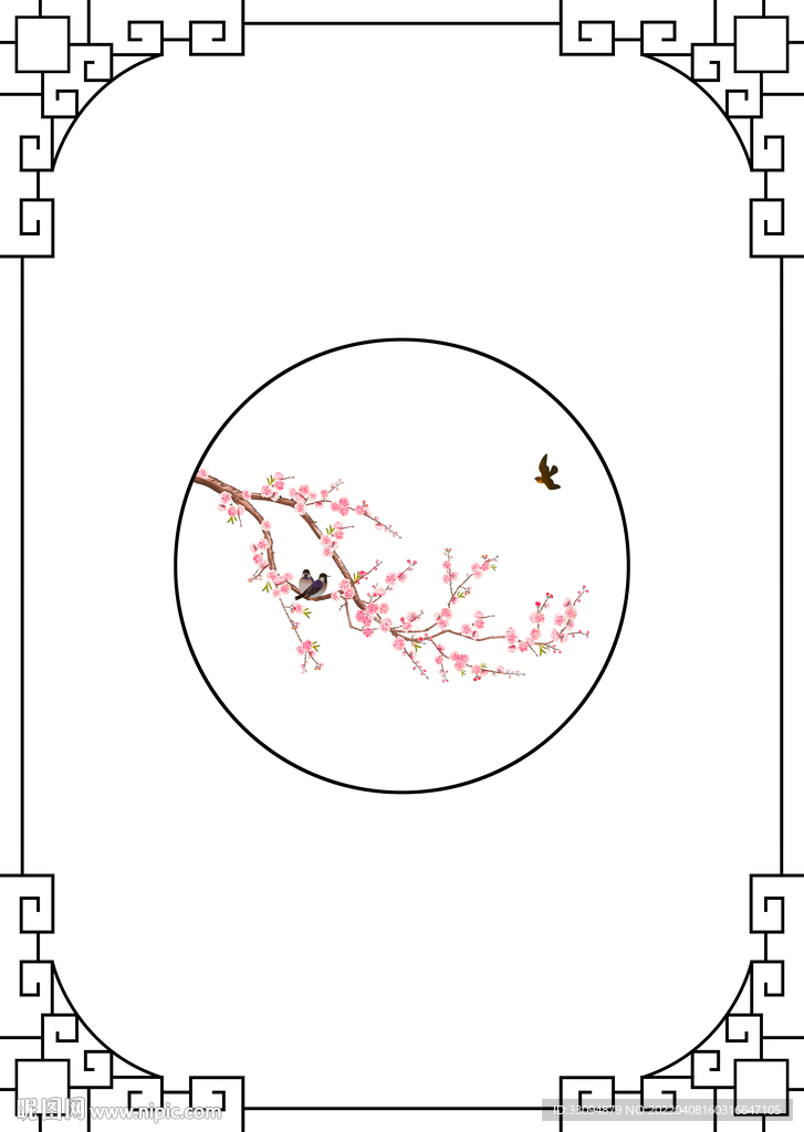 高清分层透明底推拉门打印图