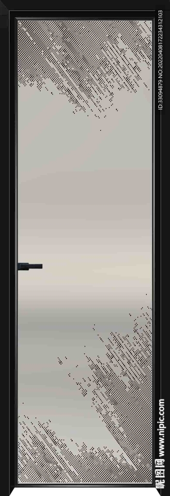 高清分层透明底平开门打印图