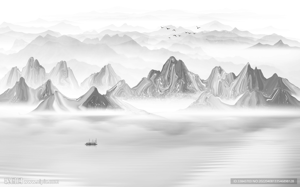 新中式山水画