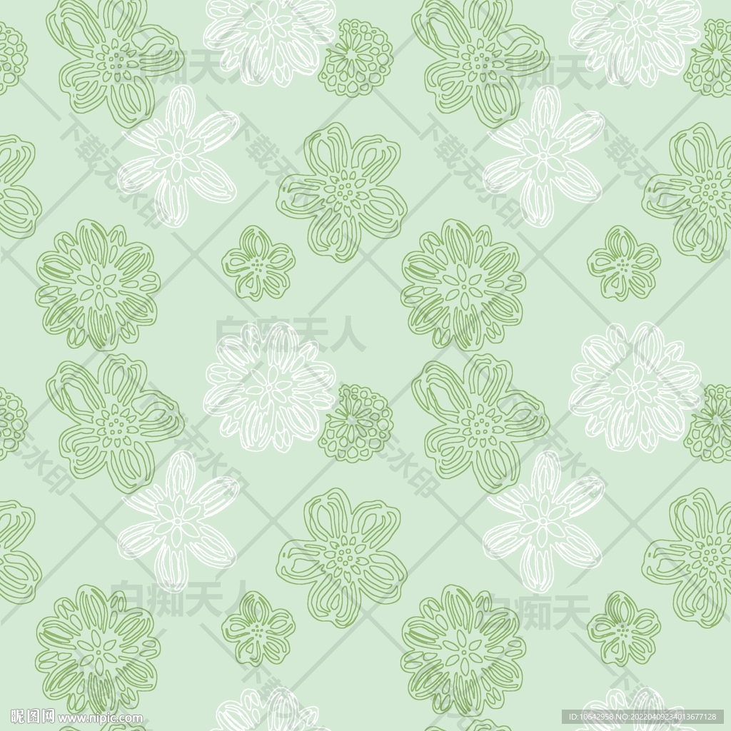 简约时尚花卉图案