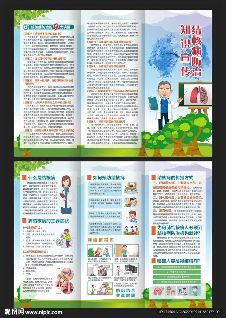 结核病防治知识三折页