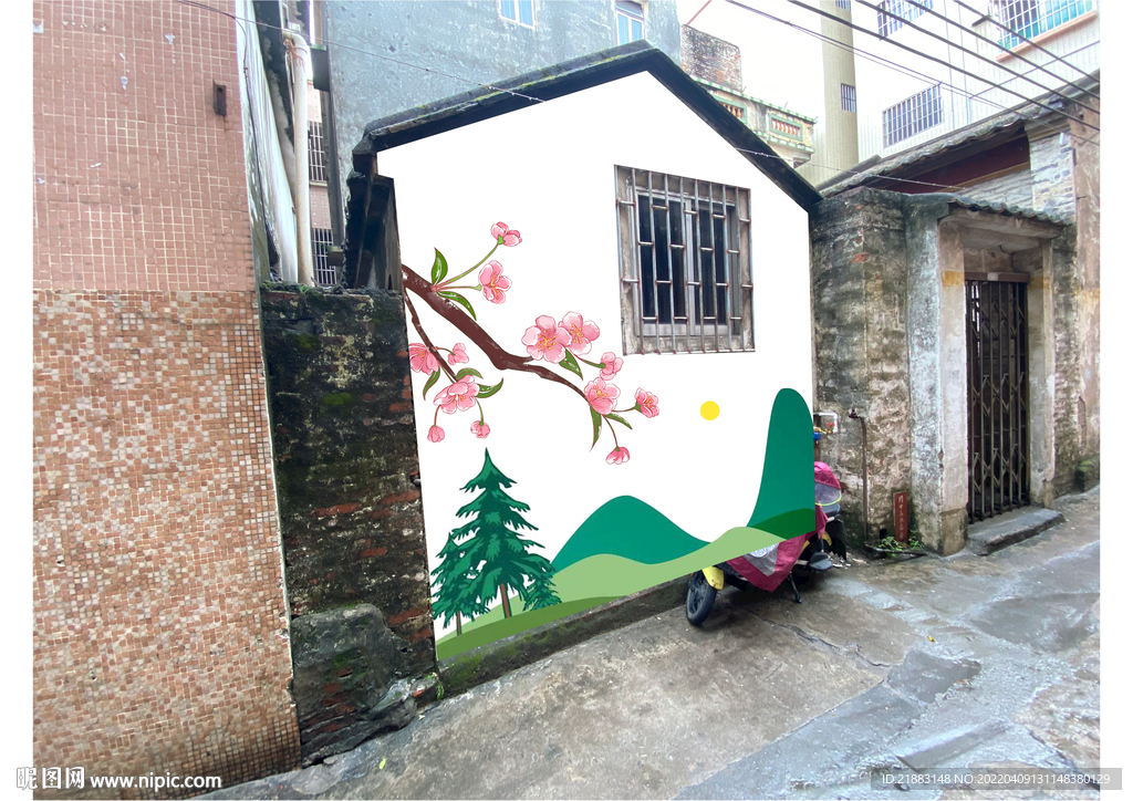 美丽乡村墙绘效果图