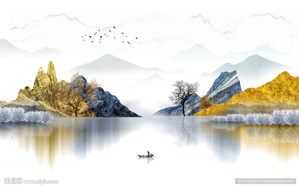 新中式电视背景墙