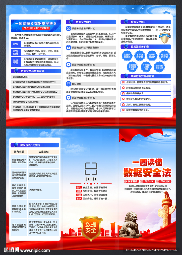 数据安全法三折页