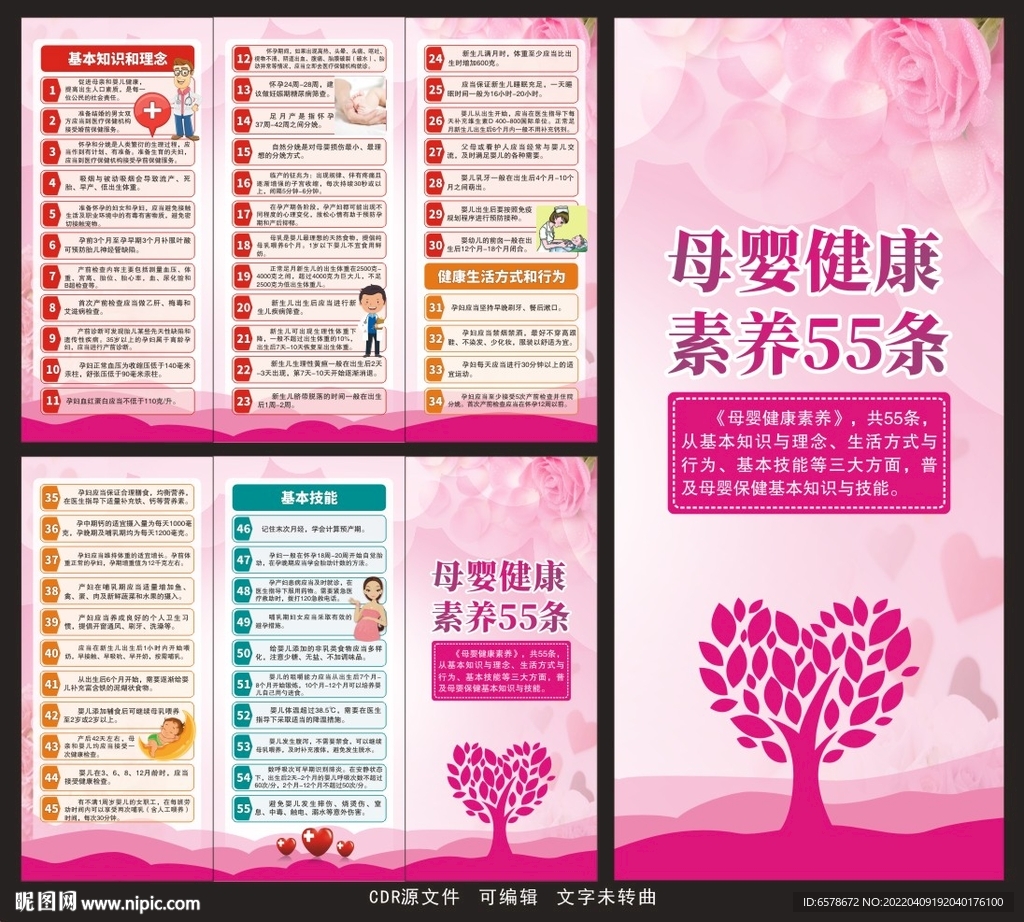母婴健康素养三折页