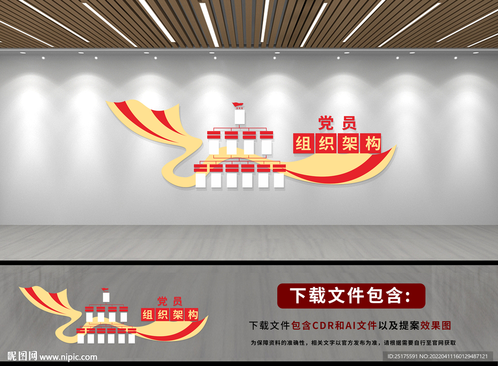 党员组织架构文化墙
