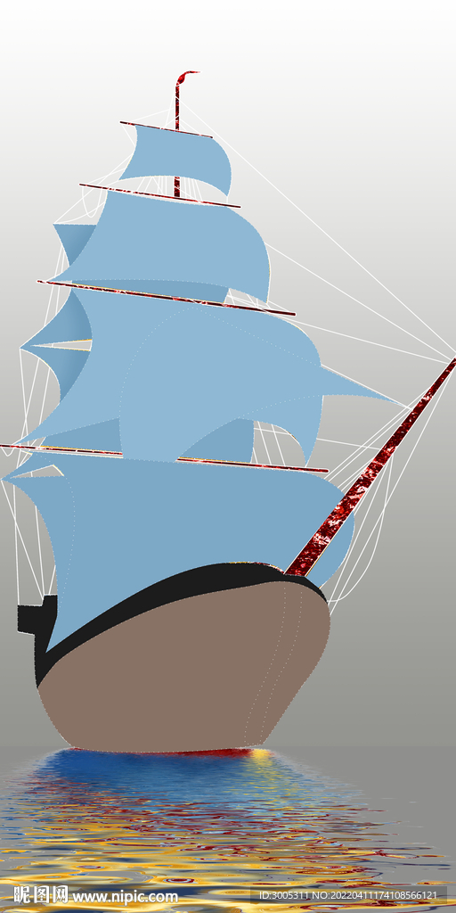 轻奢装饰画 帆船