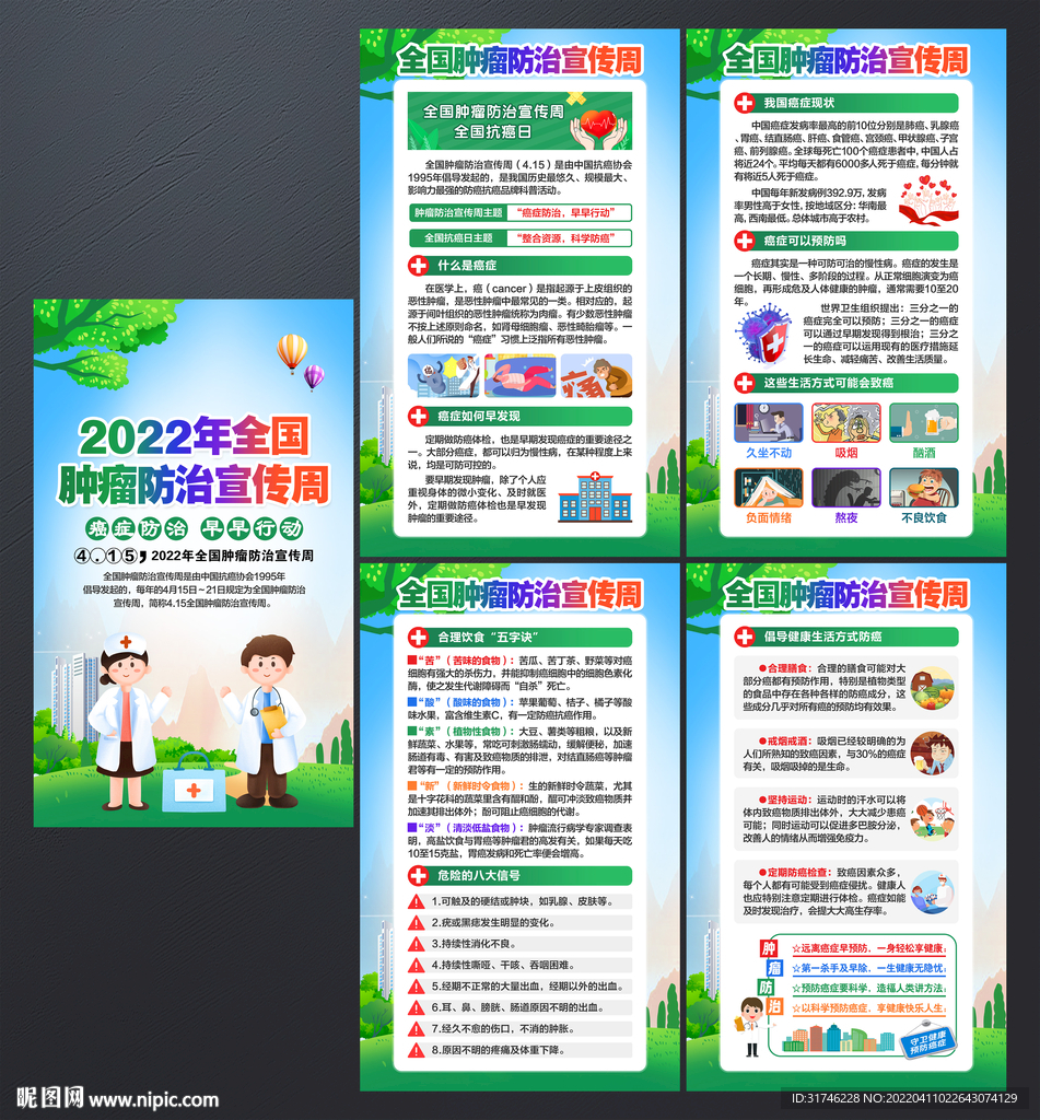 全国肿瘤防治宣传周展板