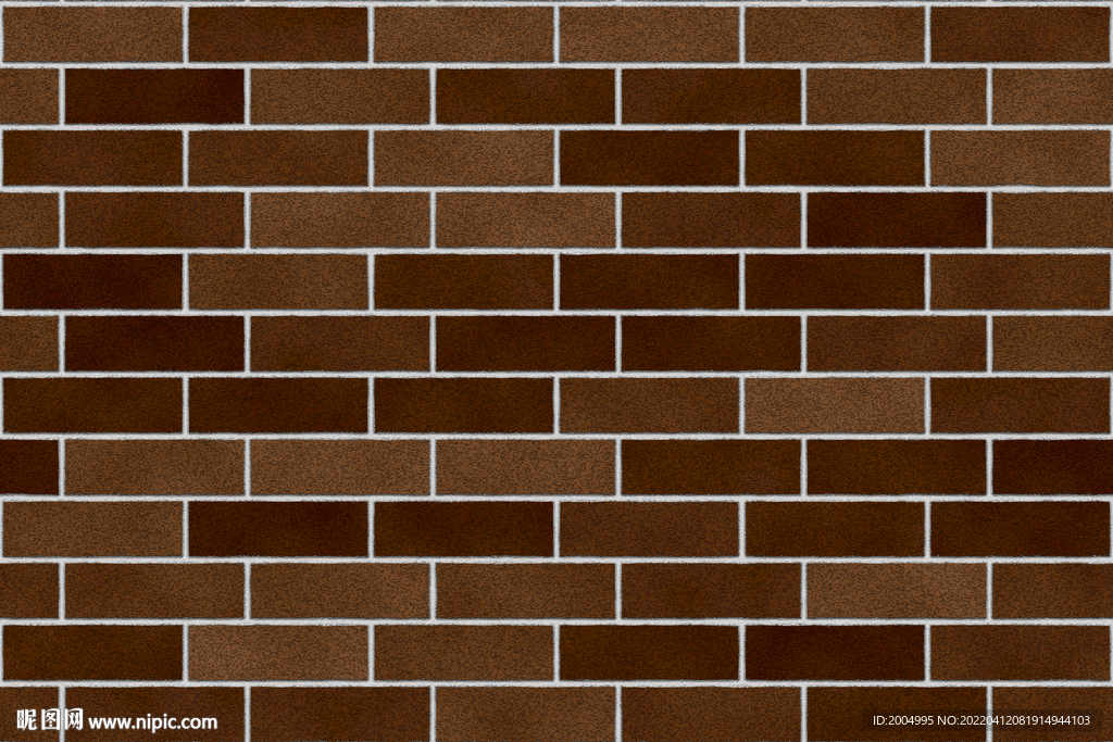 黄褐色巧克力色砖墙