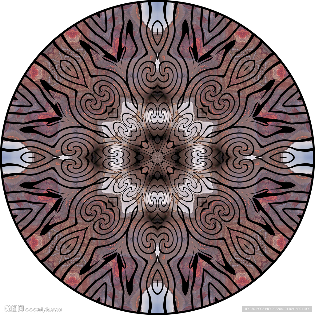 抽象民族佩斯利花纹