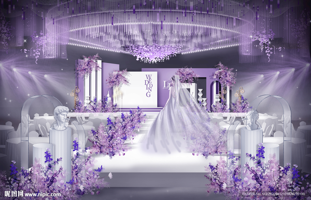 婚礼设计紫色婚礼
