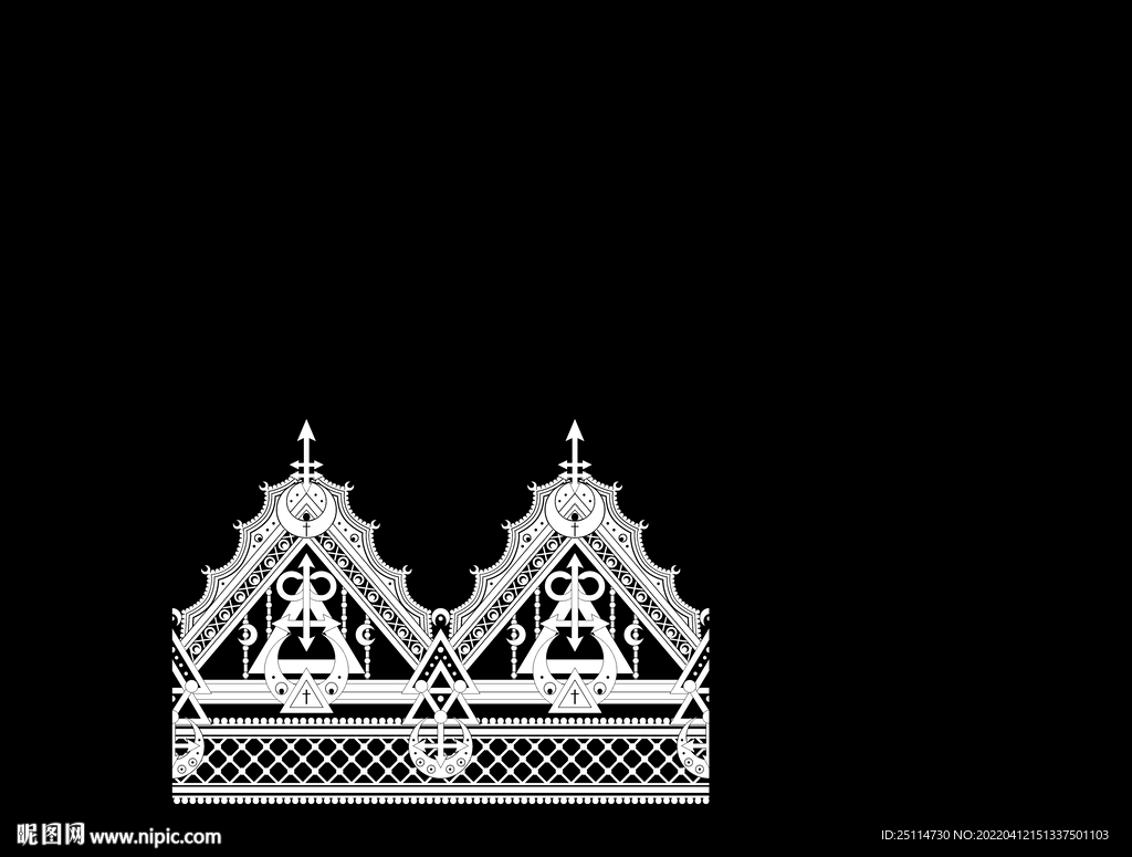 箭头花边蕾丝月亮