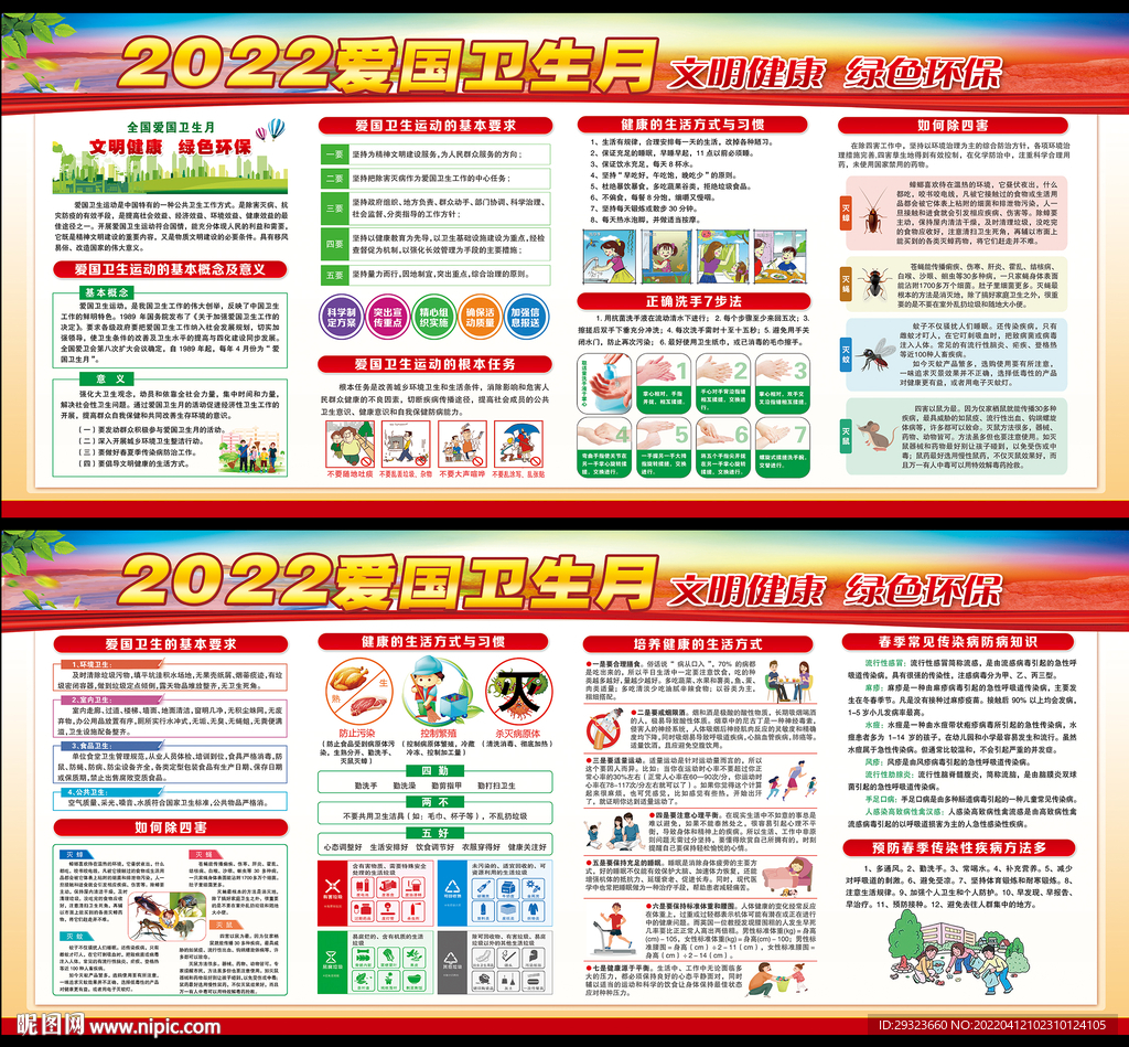 爱国卫生月展板