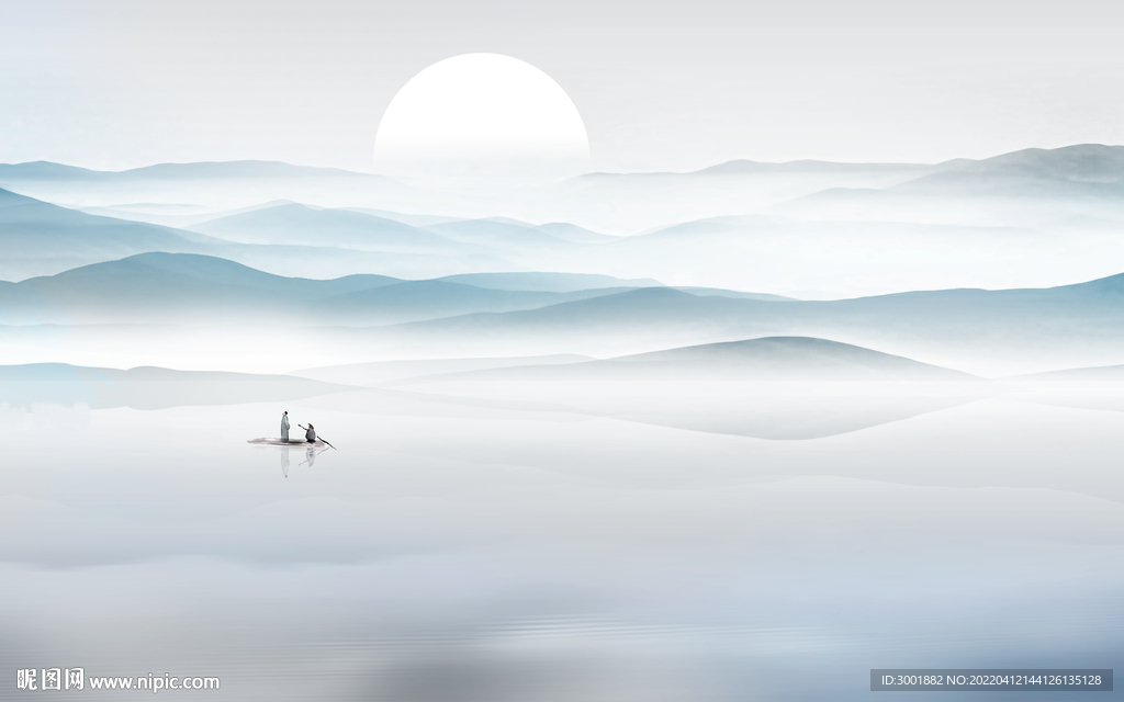 轻奢装饰画 新中式山水画