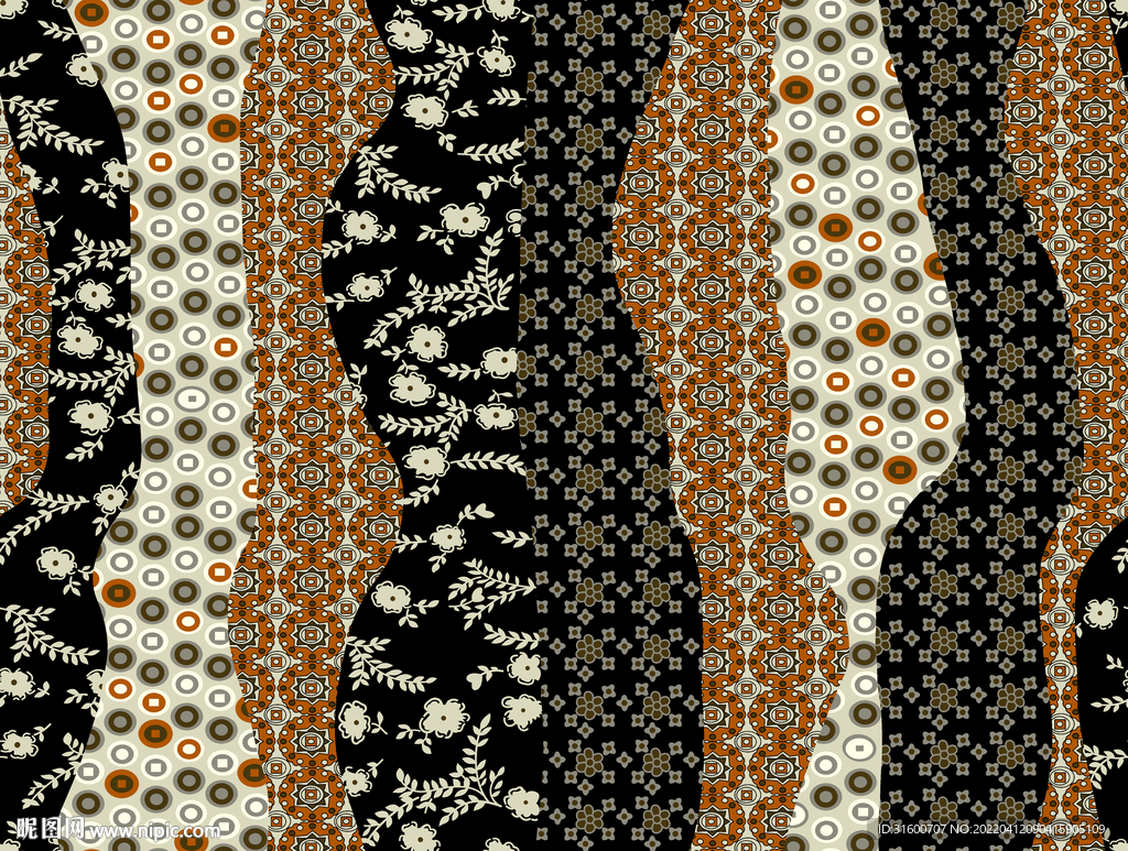 民族风碎花拼接