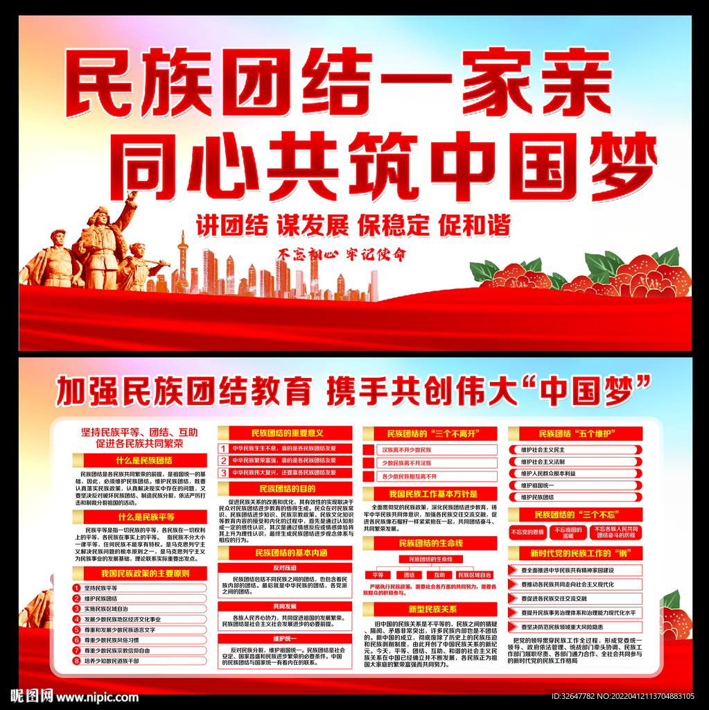 民族团结展板