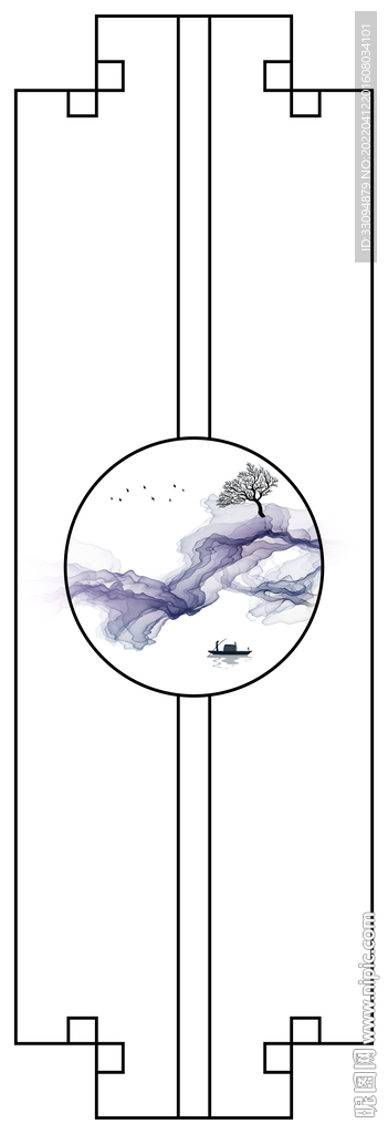 高清分层透明底平开门打印图
