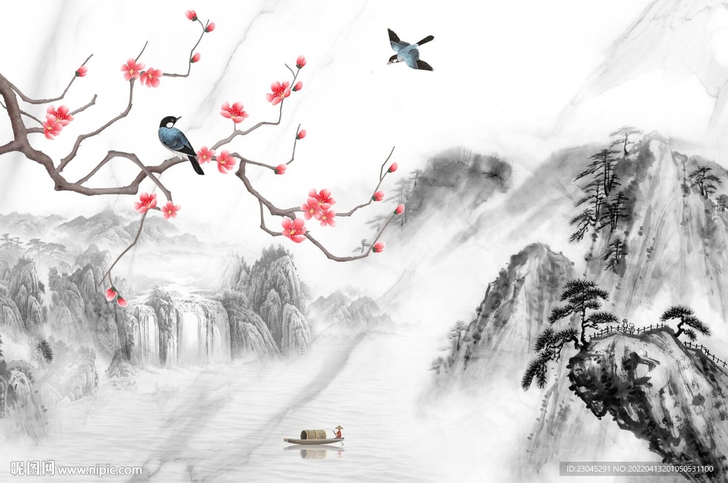 新中式背景墙